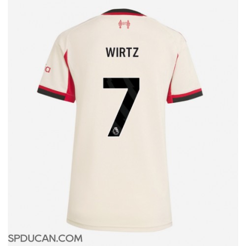 Zenski Nogometni Dres Liverpool Florian Wirtz #7 Gostujuci 2025-26 Kratak Rukav